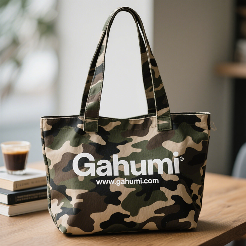 Gahumi Camouflage canvas tote bag-07